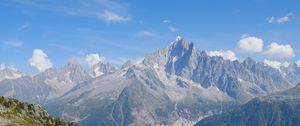 Preview wallpaper mountains, rocks, slope, grass, stones, nature