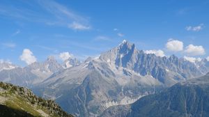 Preview wallpaper mountains, rocks, slope, grass, stones, nature