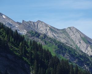 Preview wallpaper mountains, rocks, slope, trees, landscape