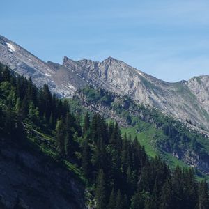 Preview wallpaper mountains, rocks, slope, trees, landscape