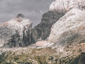 Preview wallpaper mountains, rocks, slopes, vegetation, nature