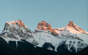 Preview wallpaper mountains, rocks, snow, snowy, peaks