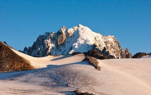 Preview wallpaper mountains, rocks, snow, snowy, relief