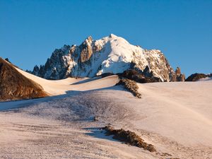 Preview wallpaper mountains, rocks, snow, snowy, relief