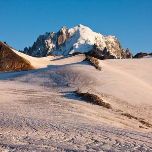 Preview wallpaper mountains, rocks, snow, snowy, relief