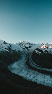 Preview wallpaper mountains, rocks, snow, snowy, relief, sky