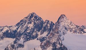 Preview wallpaper mountains, rocks, snow, snowy, peaks, slope