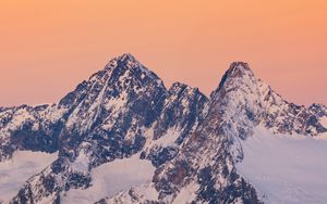 Preview wallpaper mountains, rocks, snow, snowy, peaks, slope