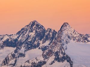 Preview wallpaper mountains, rocks, snow, snowy, peaks, slope