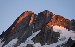 Preview wallpaper mountains, rocks, snow, snowy, relief, slope