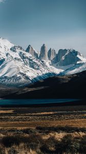 Preview wallpaper mountains, rocks, snowy, landscape