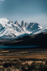 Preview wallpaper mountains, rocks, snowy, landscape