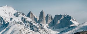 Preview wallpaper mountains, rocks, snowy, landscape