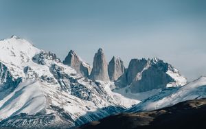 Preview wallpaper mountains, rocks, snowy, landscape