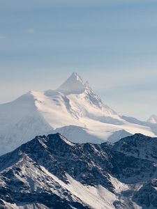 Preview wallpaper mountains, rocks, snowy, peak