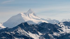 Preview wallpaper mountains, rocks, snowy, peak