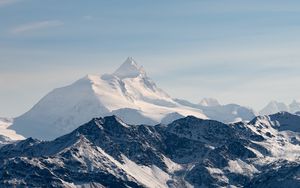 Preview wallpaper mountains, rocks, snowy, peak