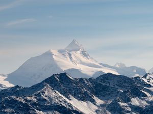 Preview wallpaper mountains, rocks, snowy, peak