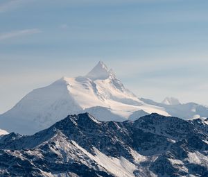 Preview wallpaper mountains, rocks, snowy, peak