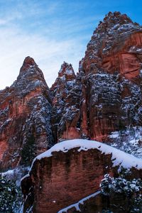 Preview wallpaper mountains, rocks, stone, steep, snowy