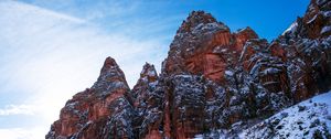 Preview wallpaper mountains, rocks, stone, steep, snowy