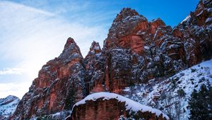 Preview wallpaper mountains, rocks, stone, steep, snowy