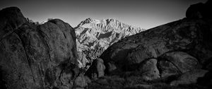 Preview wallpaper mountains, rocks, stones, relief, bw