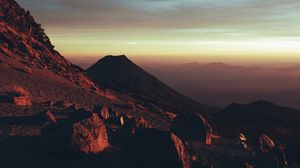 Preview wallpaper mountains, rocks, stones, twilight, dark