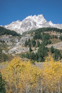 Preview wallpaper mountains, rocks, stones, trees, autumn, lifting