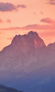 Preview wallpaper mountains, rocks, sunset, evening