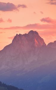Preview wallpaper mountains, rocks, sunset, evening