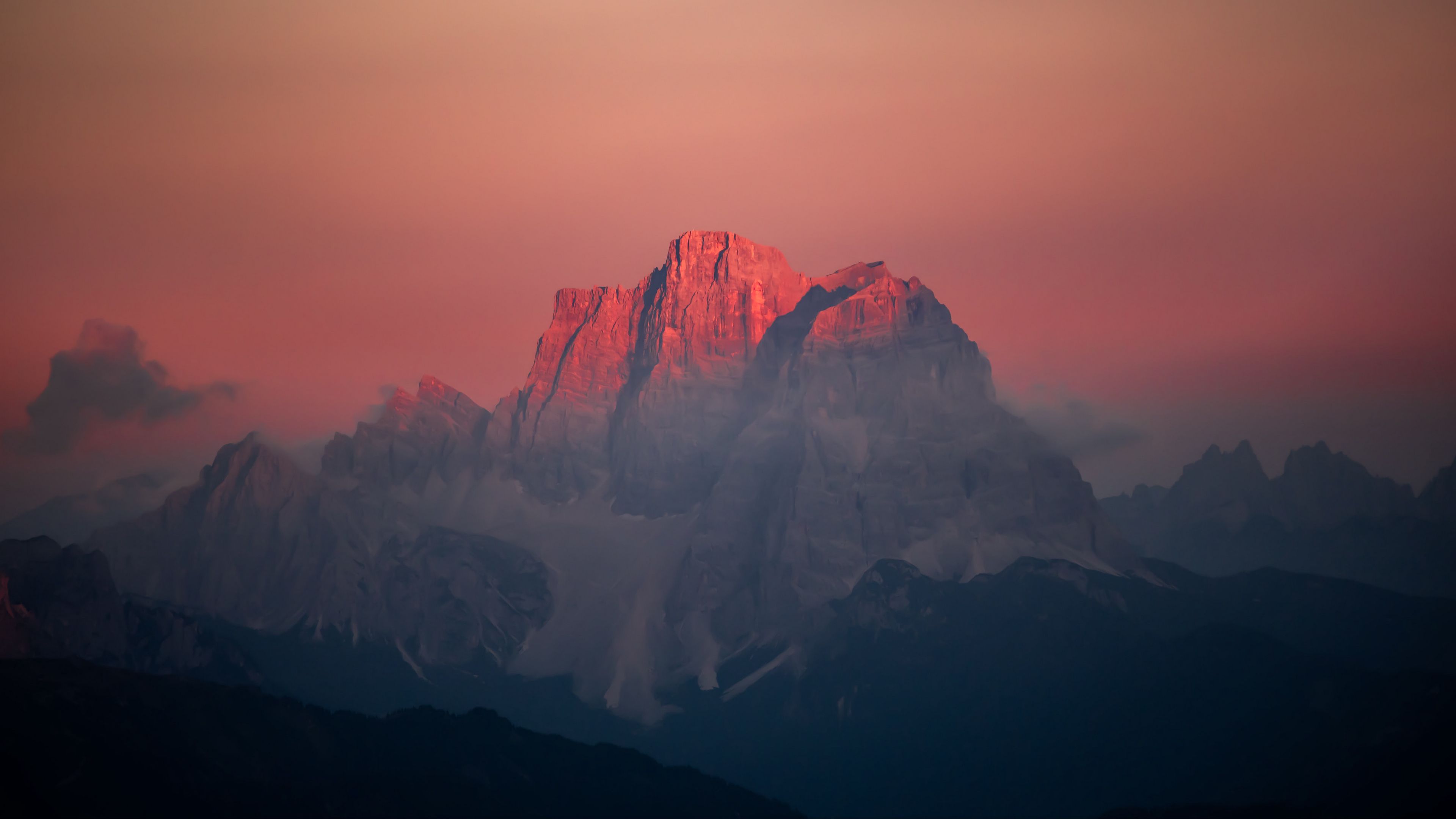 3840x2160 Fogy Mountain Sunset 4k 4k Wallpaper Hd Nature 4k Wallpapers ...