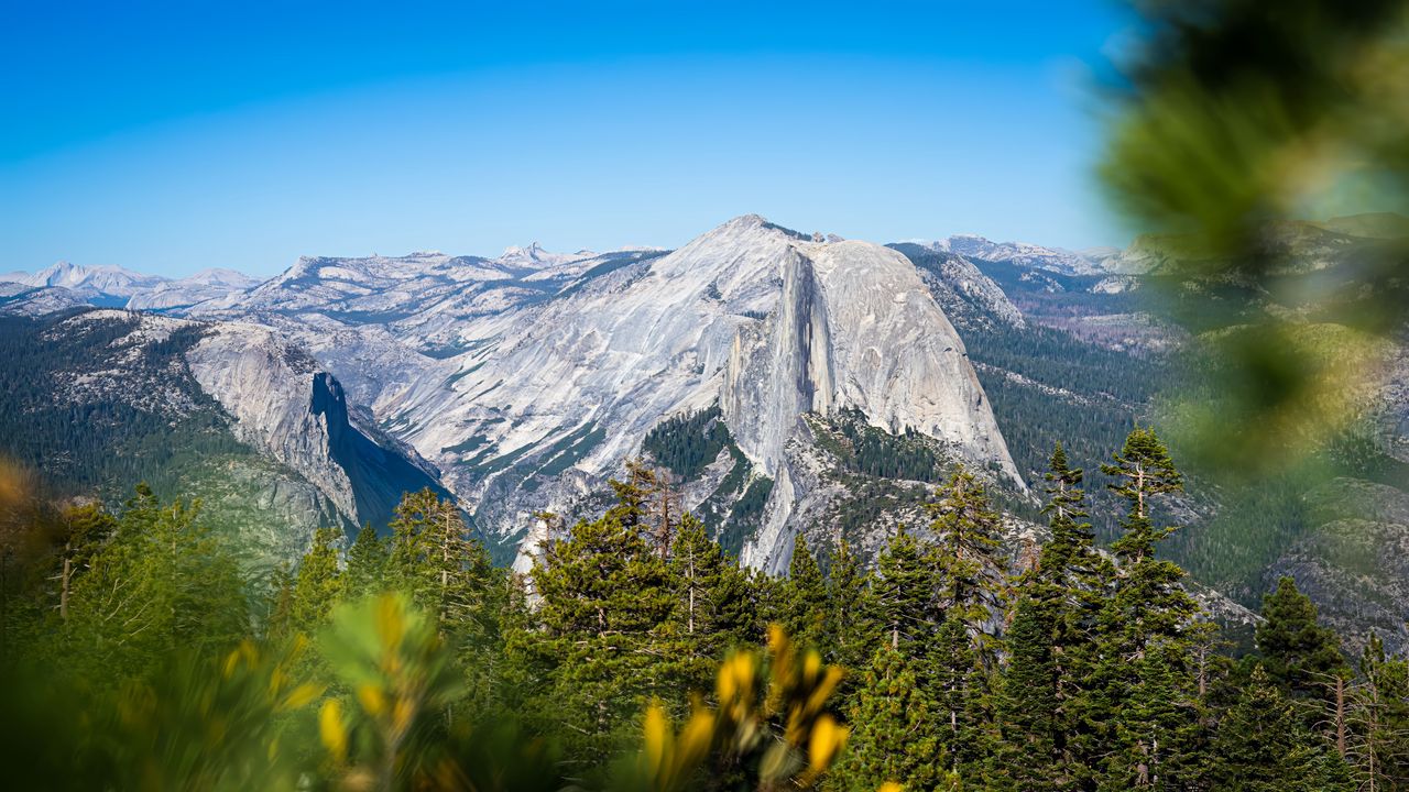 Wallpaper mountains, rocks, trees, landscape, nature, relief