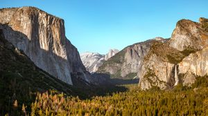 Preview wallpaper mountains, rocks, trees, landscape, nature