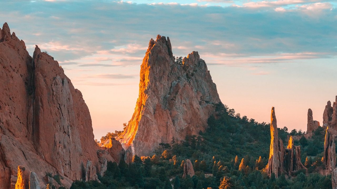 Wallpaper mountains, rocks, trees, nature