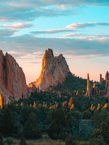 Preview wallpaper mountains, rocks, trees, nature