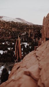 Preview wallpaper mountains, rocks, trees, valley, nature