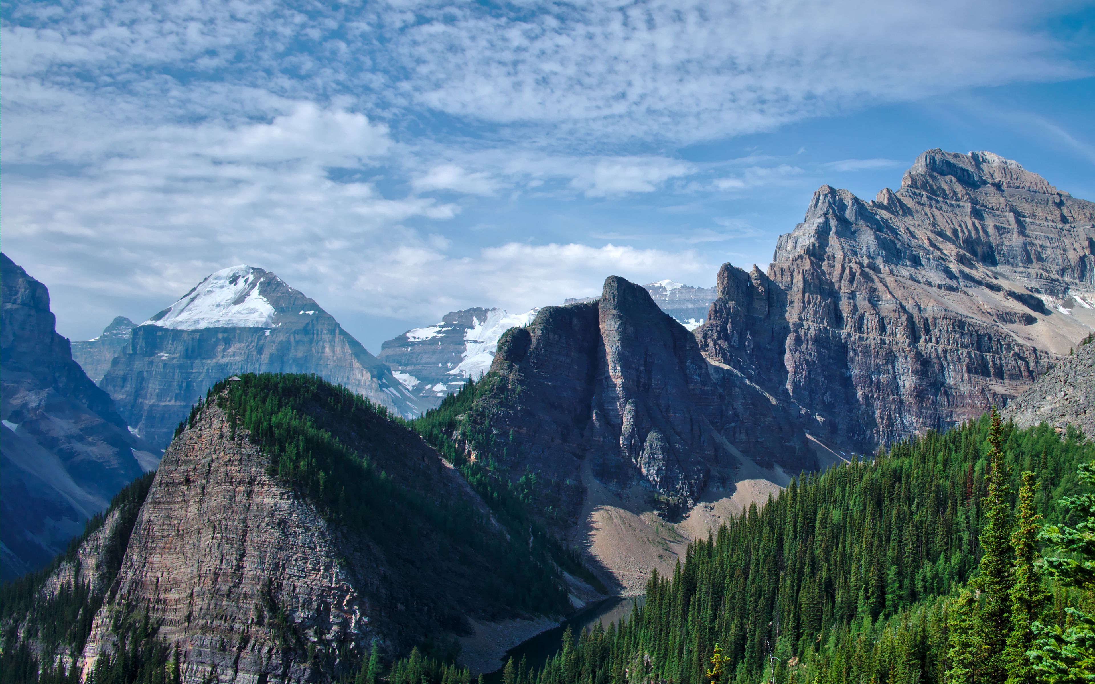 Download wallpaper 3840x2400 mountains, rocks, trees, forest, sky 4k ...