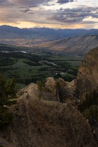 Preview wallpaper mountains, rocks, valley, trees, river, nature