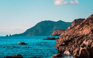 Preview wallpaper mountains, rocks, waves, surf