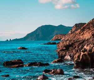 Preview wallpaper mountains, rocks, waves, surf