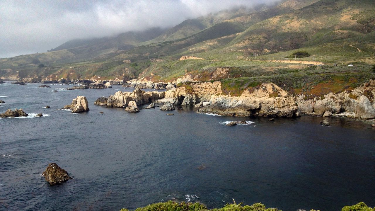 Wallpaper mountains, sea, rocks, nature