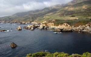 Preview wallpaper mountains, sea, rocks, nature