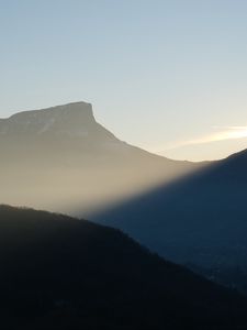 Preview wallpaper mountains, shadow, light, landscape, nature