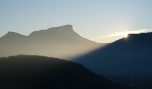 Preview wallpaper mountains, shadow, light, landscape, nature