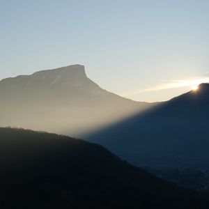 Preview wallpaper mountains, shadow, light, landscape, nature