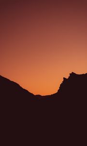 Preview wallpaper mountains, silhouette, outlines, dusk, dark