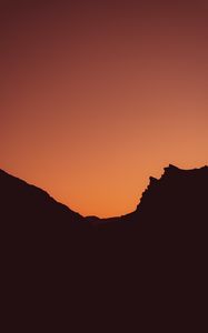Preview wallpaper mountains, silhouette, outlines, dusk, dark