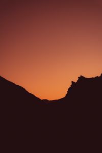 Preview wallpaper mountains, silhouette, outlines, dusk, dark