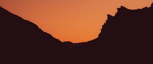 Preview wallpaper mountains, silhouette, outlines, dusk, dark